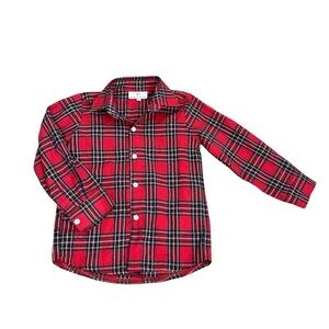 Classic Kids Red Plaid Button-Down Shirt